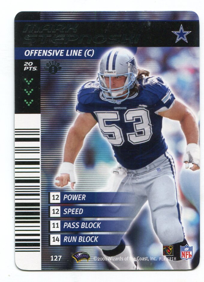 MARK STEPNOSKI 2001 NFL Showdown First 1st Edition #127 Dallas Cowboys