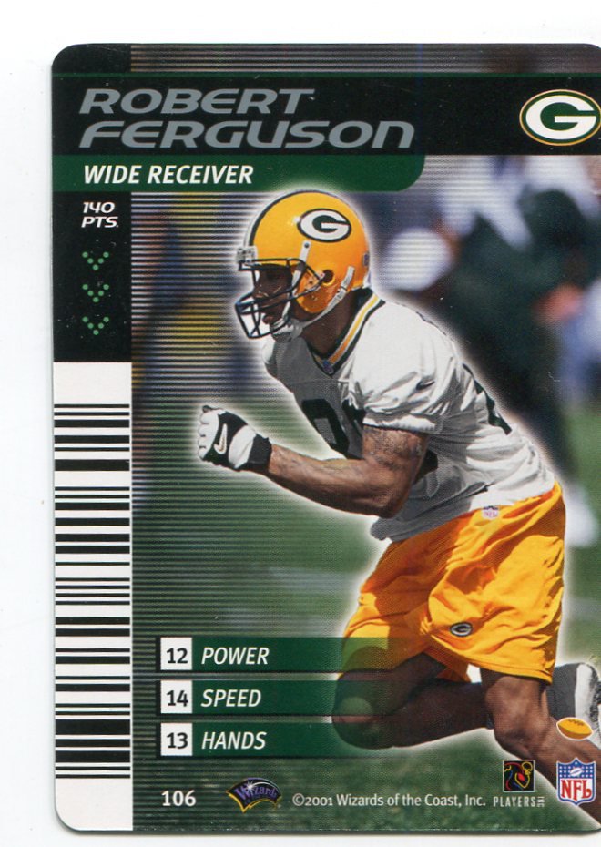 ROBERT FERGUSON 2001 NFL Showdown First & Goal #106 ROOKIE Packers ...