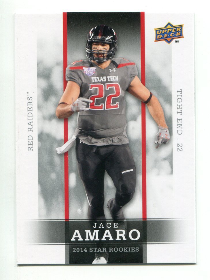 JACE AMARO 2014 Upper Deck Star Rookies #38 ROOKIE TEXAS TECH New York NY  Jets Quantity QTY