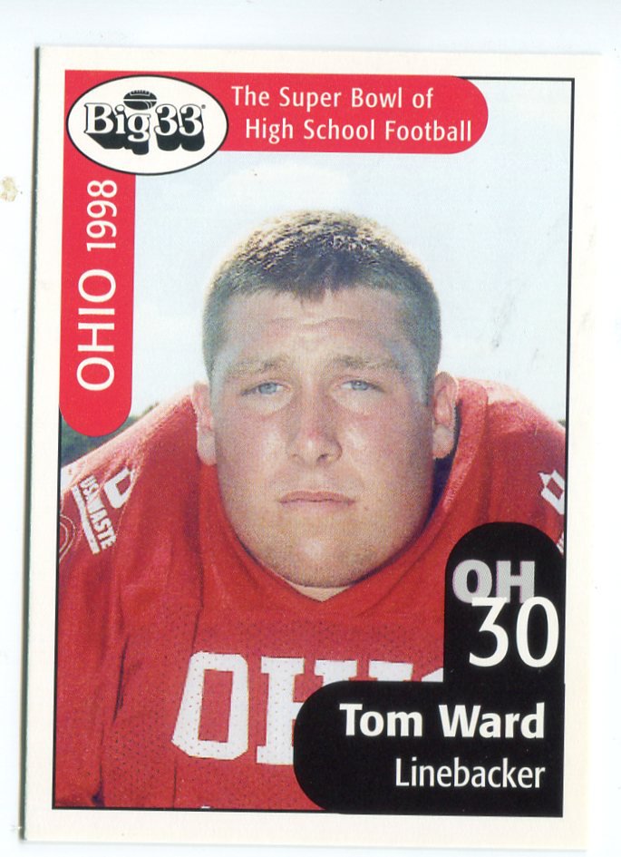 TOM WARD 1998 Ohio OH Big 33 High School card TOLEDO LB