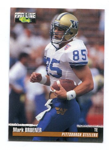 Mark Bruener autographed football card (University of Washington