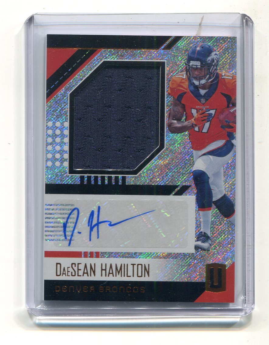 DaeSEAN HAMILTON 2018 Panini Limited RPA AUTO JERSEY PATCH ROOKIE Penn  State BRONCOS #d/299