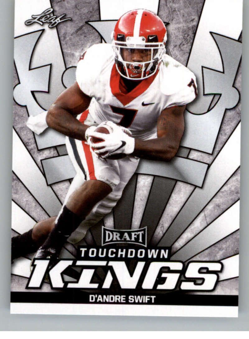 Dandre Swift 2020 Leaf Draft Td Kings 78 Rookie Georgia Bulldogs Lions