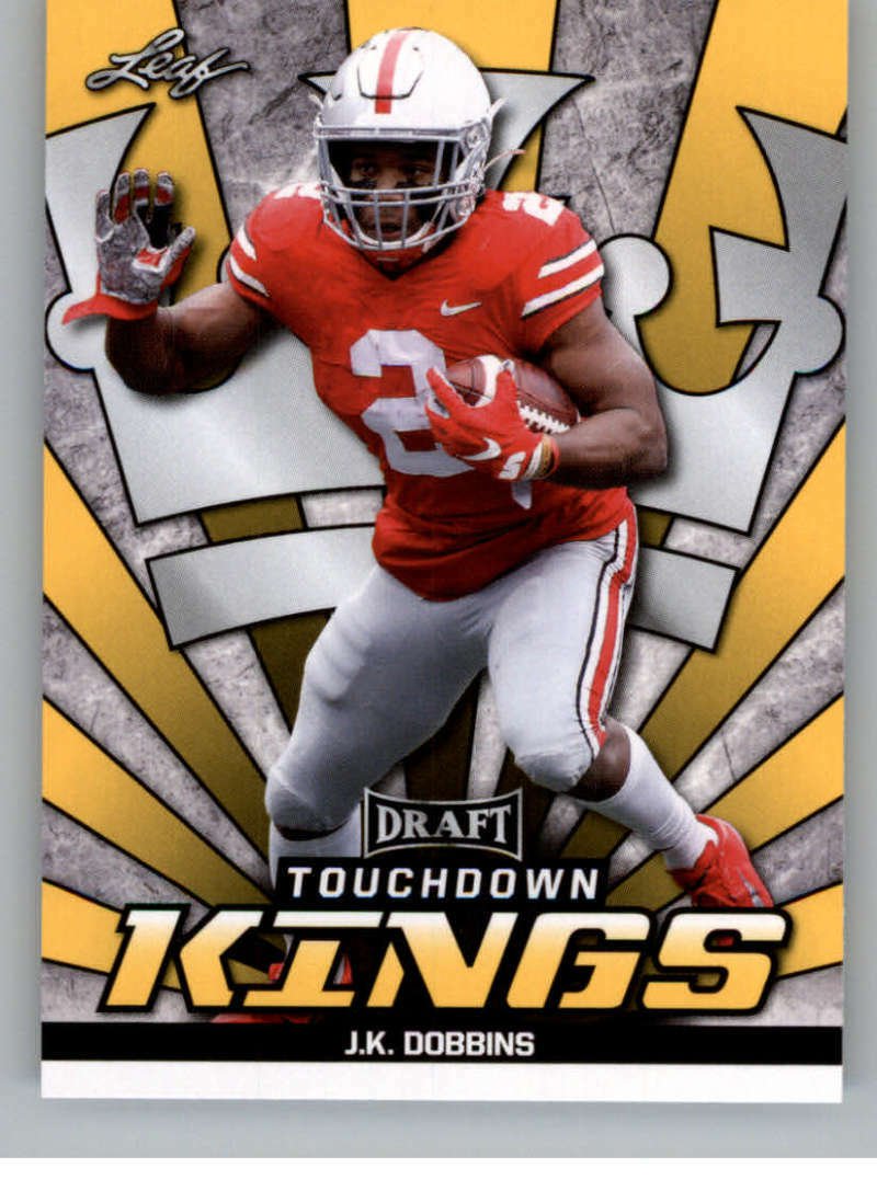 J.K. JK DOBBINS 2020 Leaf Draft TD Kings GOLD SP 80 ROOKIE Ohio State