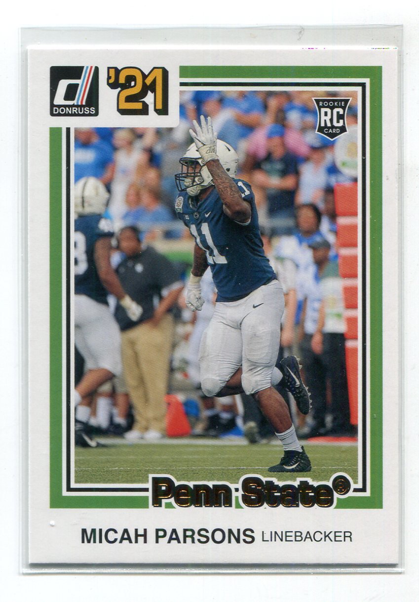 MICAH PARSONS 2021 Panini Donruss Draft Pick BRONZE SP #27 ROOKIE Dallas  Cowboys PENN STATE