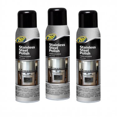 Zep Stainless Steel Cleaner 3 bottles Stainless Steel Polish and Cleaner