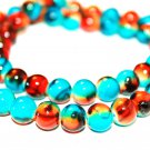 8mm Hawaiian Decorated beads
