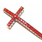 Red Rhinestone Bracelet Cross