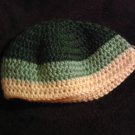 Child hat- green & yellow