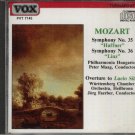 MOZART SYMPHONIES 35 & 36 AND OVERTURE TO LUCIO SILLA CD