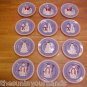 ♥♥ DEBBIE MUMM ♥♥12 Pieces ♥♥STONEWARE♥♥ CHRISTMAS SNOWMAN SALAD♥DESSERT PLATES♥