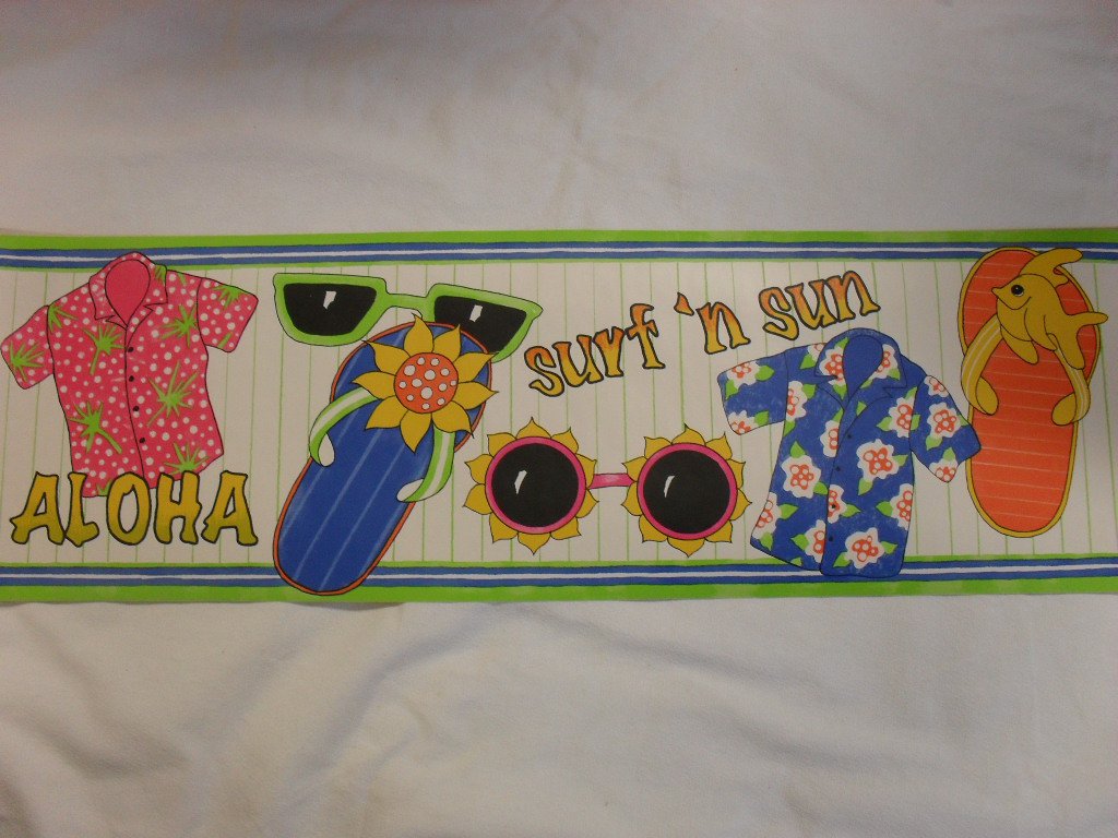 Aloha Hawaii Beach Theme Wallpaper Border