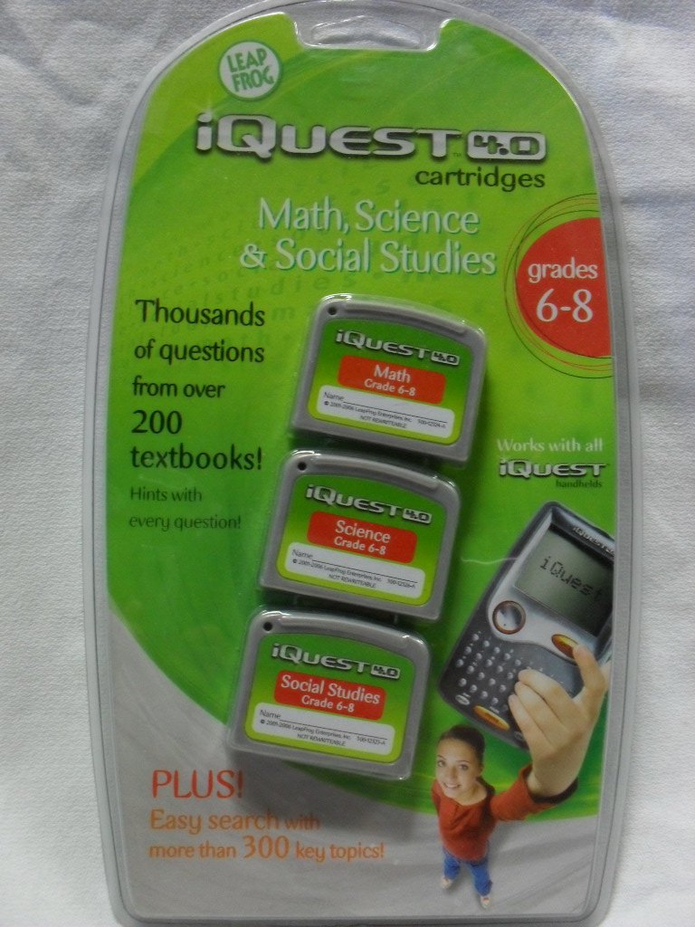 Leap Frog iQuest 4.0 Math Science & Social Studies Cartridges