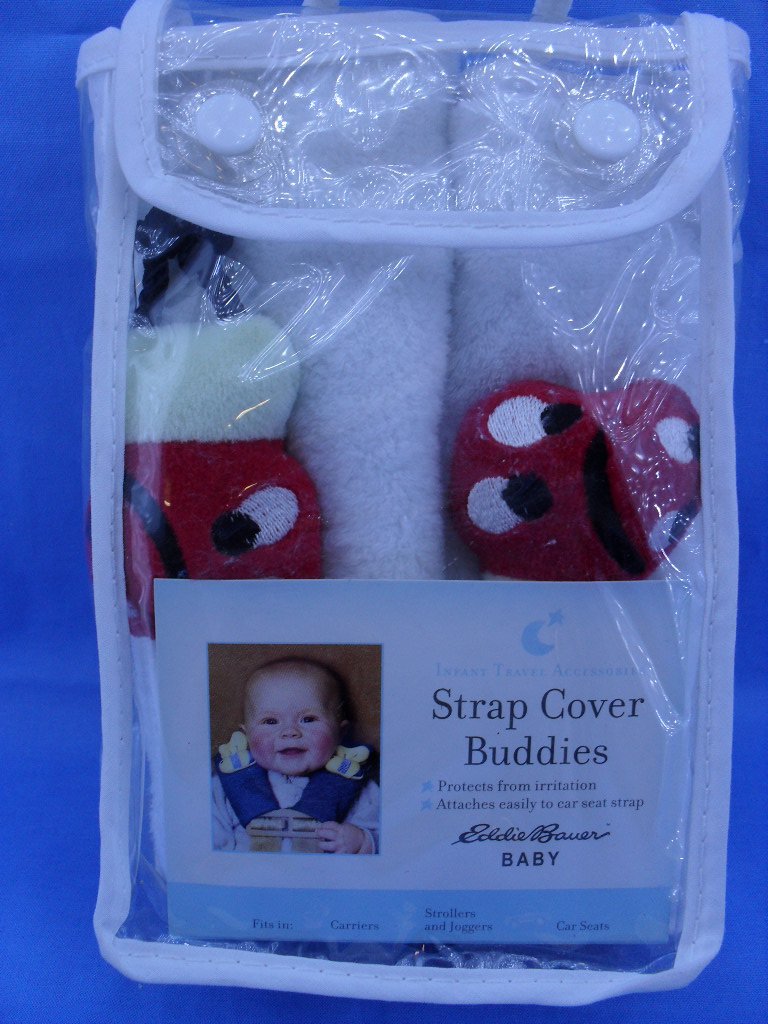 Eddie Bauer Baby Ladybug Strap Car Seat Cover Buddies