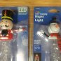 Jasco LED Color Change Night Light Set of 2 - Snowman & Nutcracker