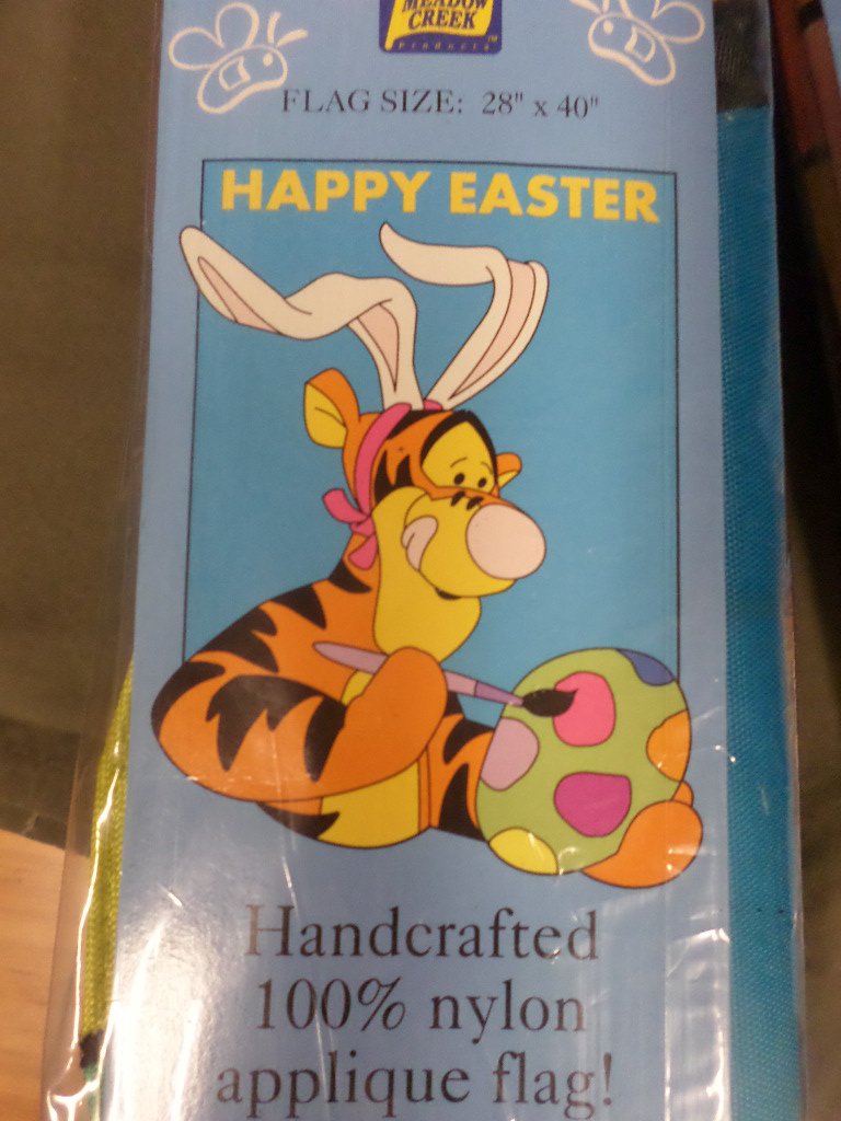 Easter Winnie the Pooh Tigger Decorative Applique Flag