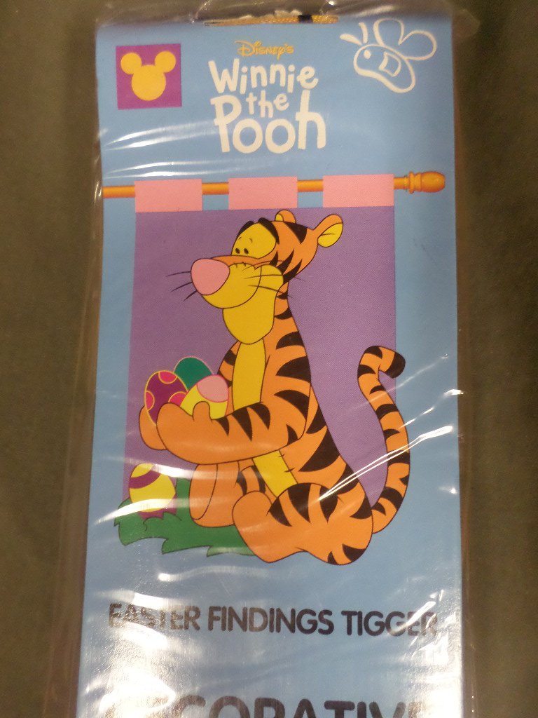 Easter Winnie the Pooh Tigger Decorative Applique Flag