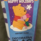 Happy Holidays Hugs Winnie the Pooh & Piglet Decorative Applique Flag