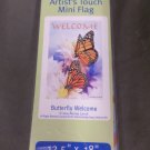 Mini Butterfly Welcome Decorative Screen Printed Flag