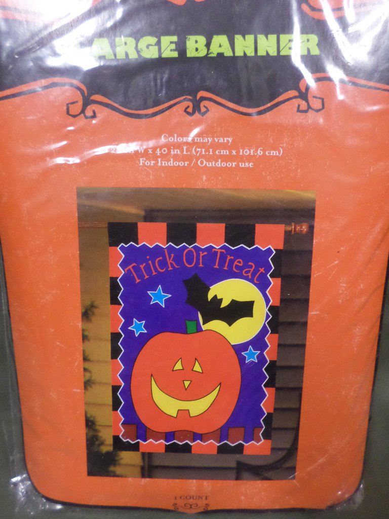 Halloween Pumpkin Decorative Applique Flag