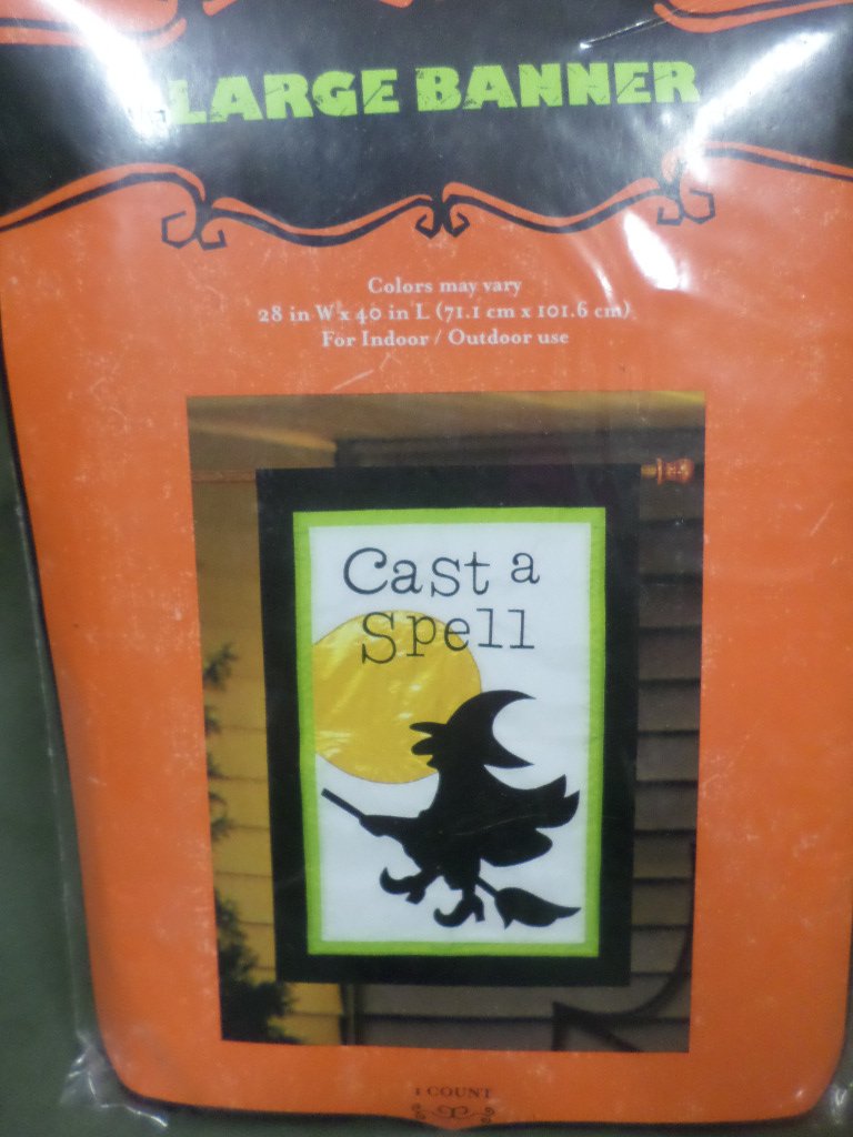 Halloween Witch Decorative Applique Flag
