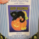 Halloween Black Cat Pumpkin Decorative Screen Printed Flag