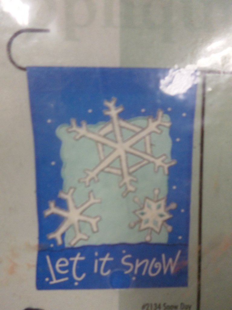 Mini Christmas Snowflake Decorative Applique Flag