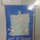 Mini Christmas Snowflake Decorative Applique Flag