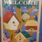 Birdhouses Welcome Decorative Screen Printed Flag