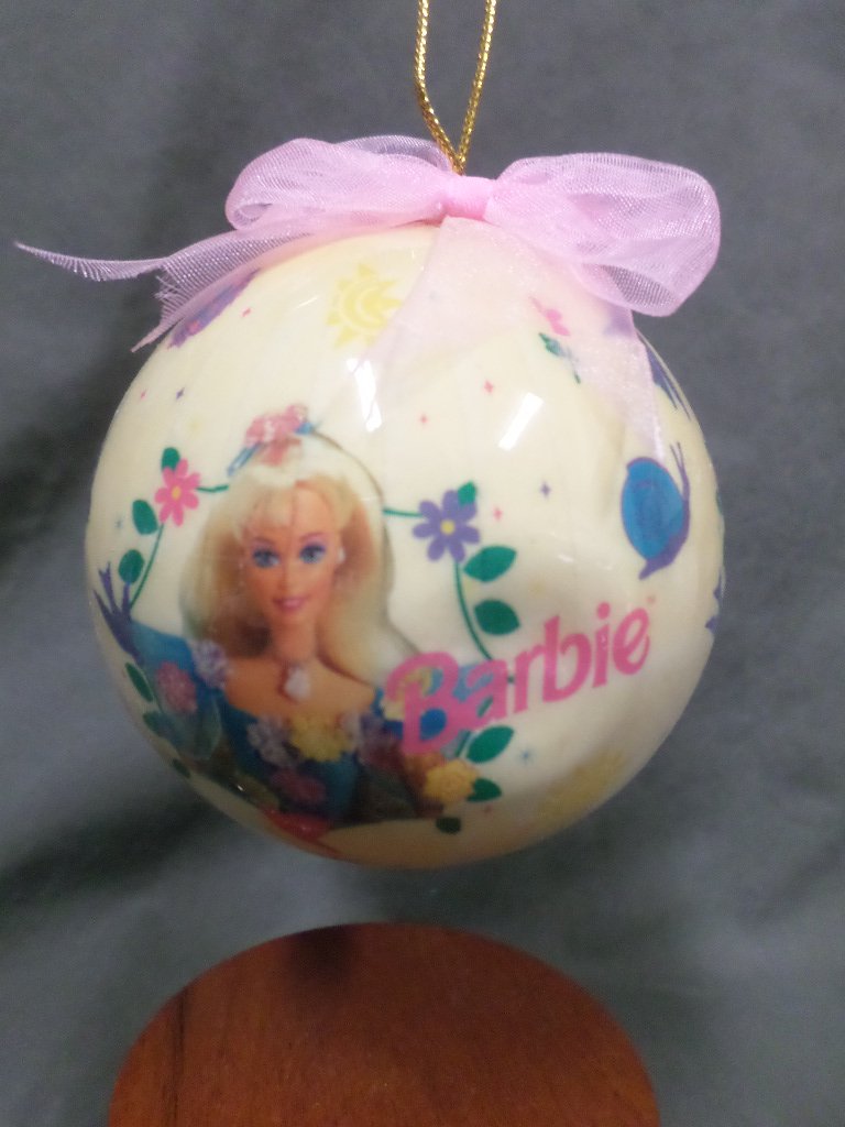Barbie Modern Hoilday Styrofoam Ball Ornaments - Set of 3
