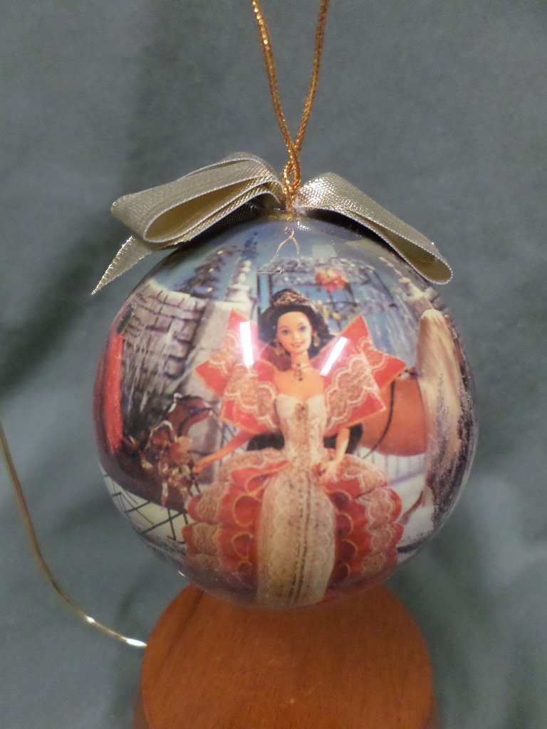 Barbie Modern Hoilday Styrofoam Ball Ornaments - Set of 6