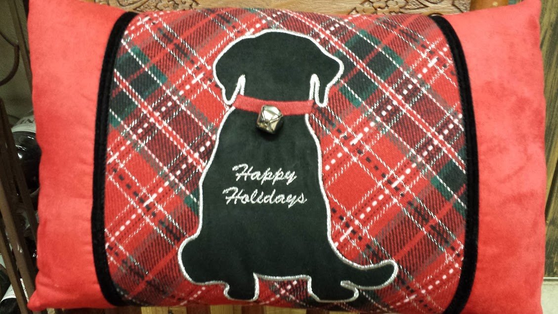 Dog Blessings Holiday Home Throw Pillow