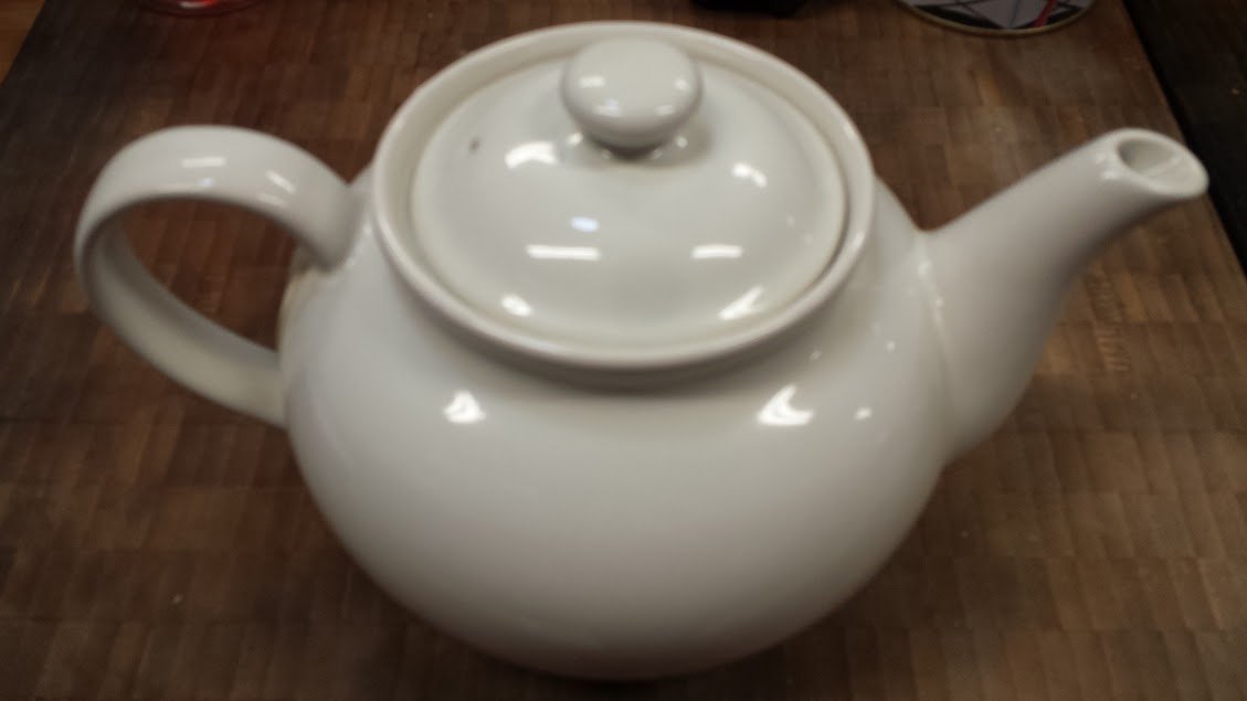 MRS. TEA REPLACEMENT WHITE CERAMIC TEA POT BY MR. COFFEE HTM1 6 cup
