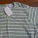 in(due)time Cotton V Neck Tee - Light Green Stripe XL