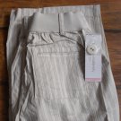 Liz Lange Stripe Cream Straight Leg Maternity Pants Size 8