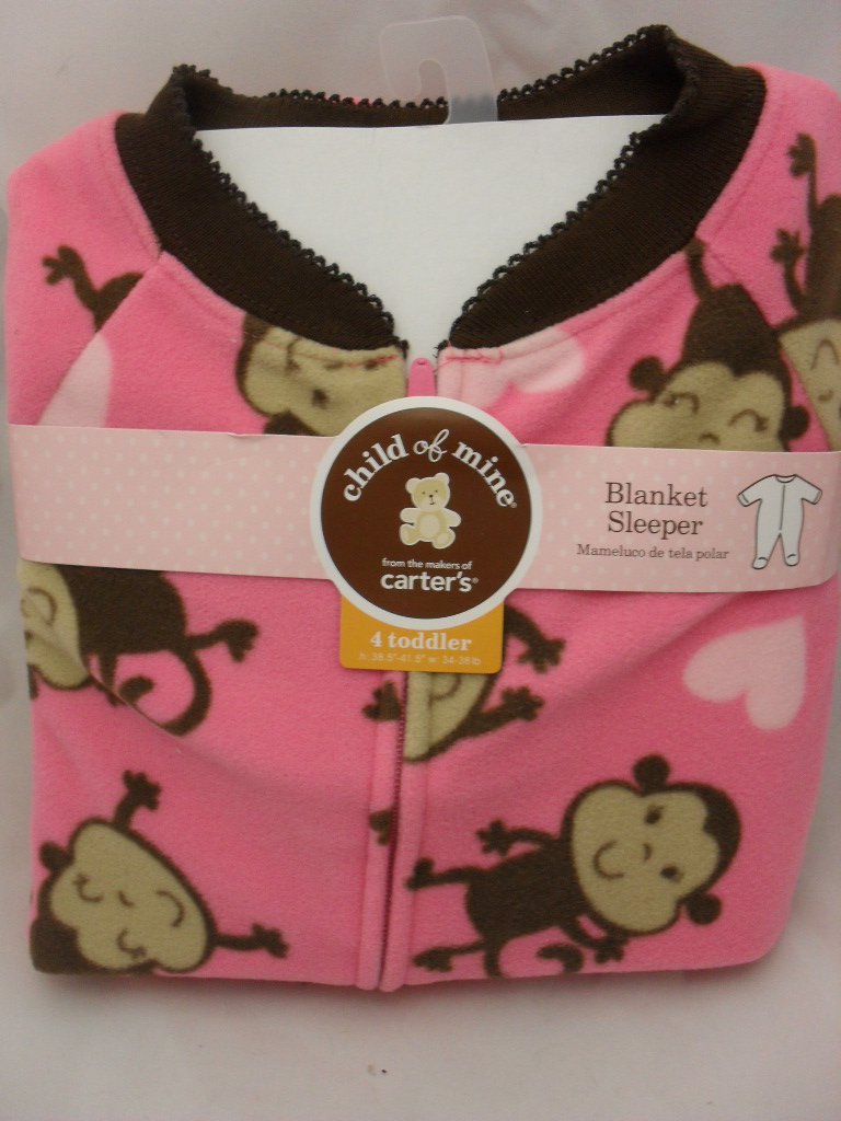 Carter's Child of Mine Blanket Sleeper - Monkey - 24 months