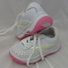 White Glitter with Pink Sole Tennis Shoe Sneakers - 5 Child