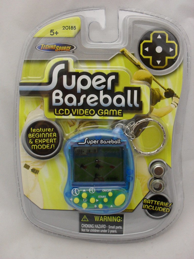 Techno Source Electronics Super Baseball LCD Video Game Keyring Toy