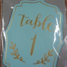 Celebrate It Table Number Tents - Gold Foil on Mint Color