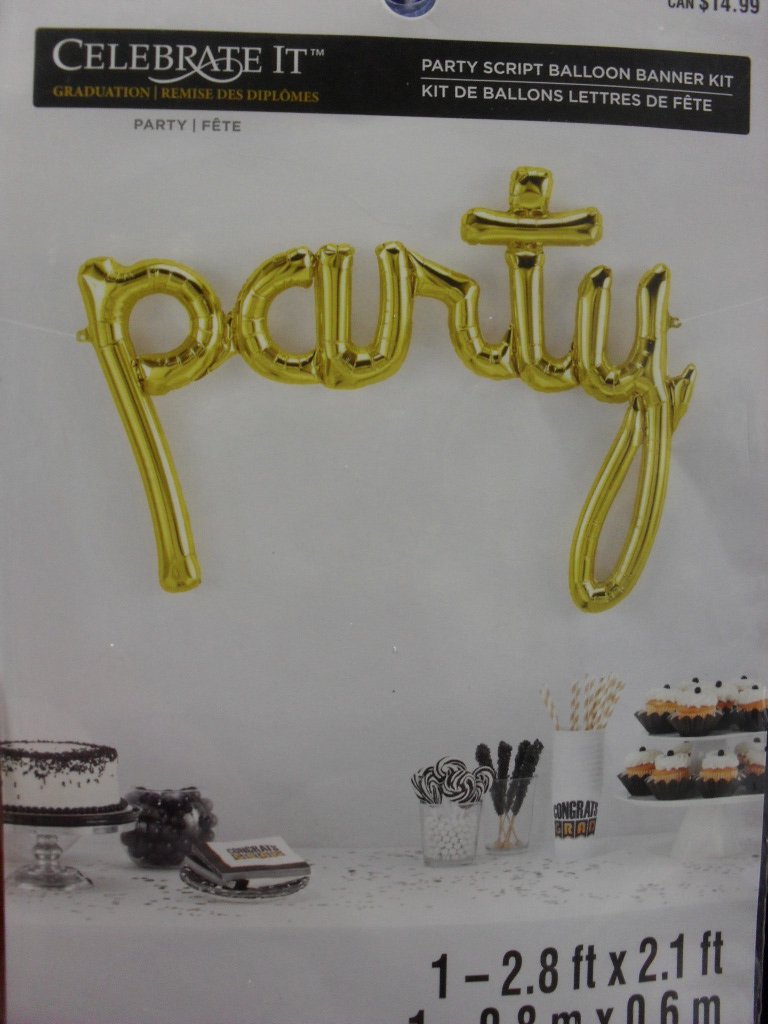 Celebrate It PARTY Script Balloon Banner Kit