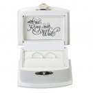 Lillian Rose White Wedding Ring Bearer Box