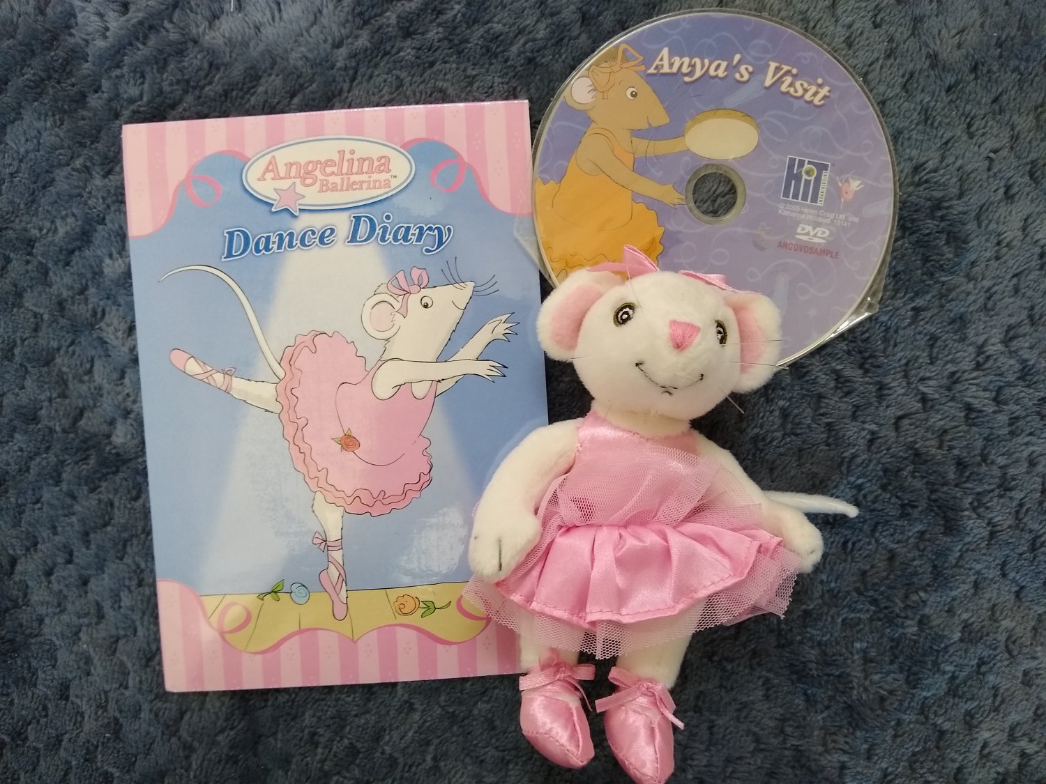 Angelina Ballerina Mini Plush Diary & DVD