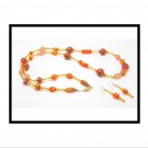 Yellow/Orange: Necklace & Earrings Set (N1036)