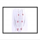 Red/Silver: Earrings (E2100)