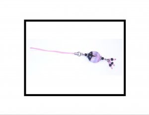 Pink/Black: Cellphone Charm (CC1002)