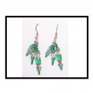 Green/Silver: Earrings (E2056)
