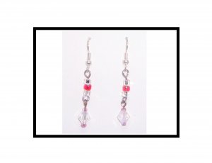 Pink/Clear: Earrings (E2088)