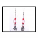 Pink/Red/Silver: Earrings (E2051)