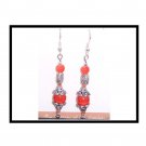 Orange/Silver: Earrings (E2064)