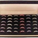 36 PC LOT 18KT GOLD GP HAND PAINTED RINGS FREE DISPLAY